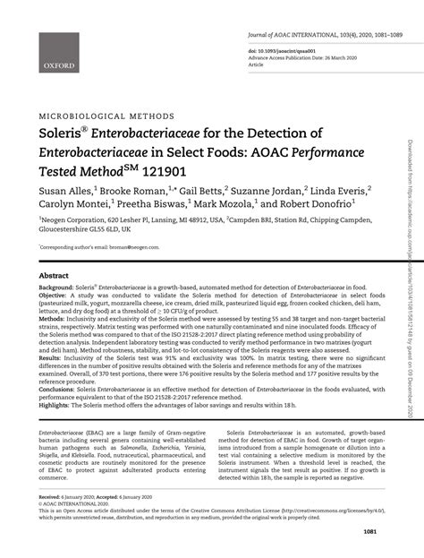 alexandra tudor microbiology|Validation of the Soleris®Enterobacteriaceae Method for .